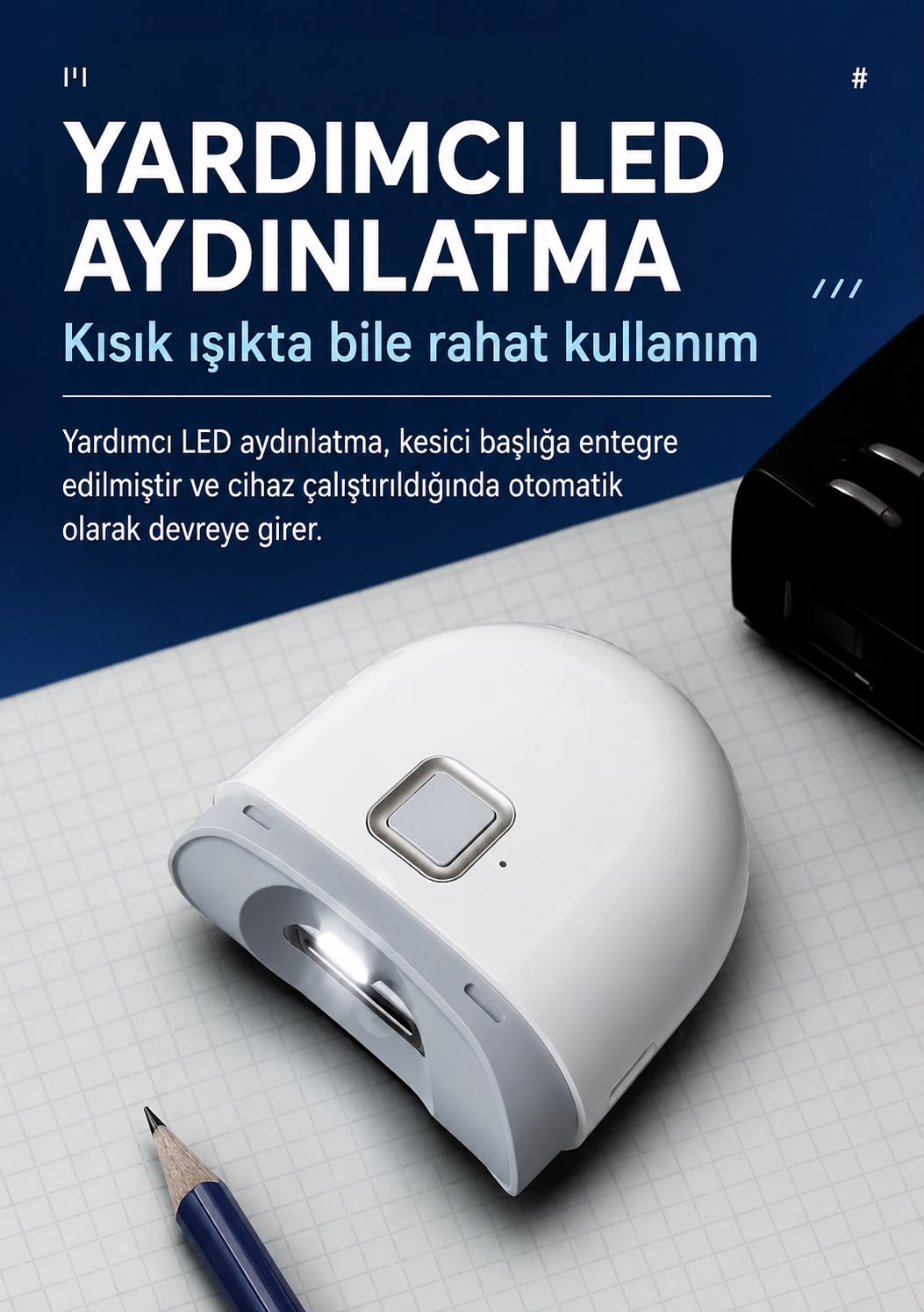 Şarjlı Akıllı Tırnak Kesme ve Törpüleme Cihazı | LED Işıklı Premium Bakım