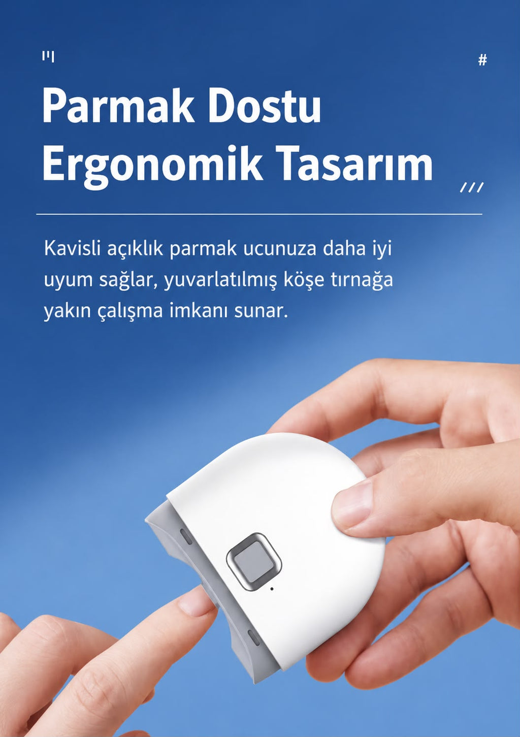 Şarjlı Akıllı Tırnak Kesme ve Törpüleme Cihazı | LED Işıklı Premium Bakım